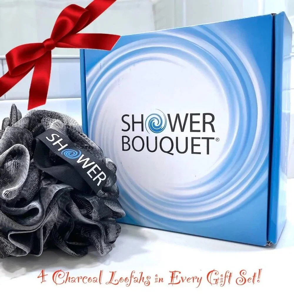 Shower Bouquet 4-PACK Loofahs Men Women Bath Sponge Exfoliating Body Scrubber XL